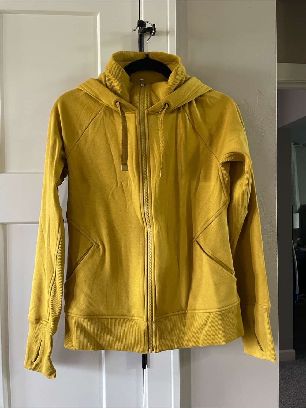 Athleta Mustard Yellow Full-Zip Hoodie Jacket